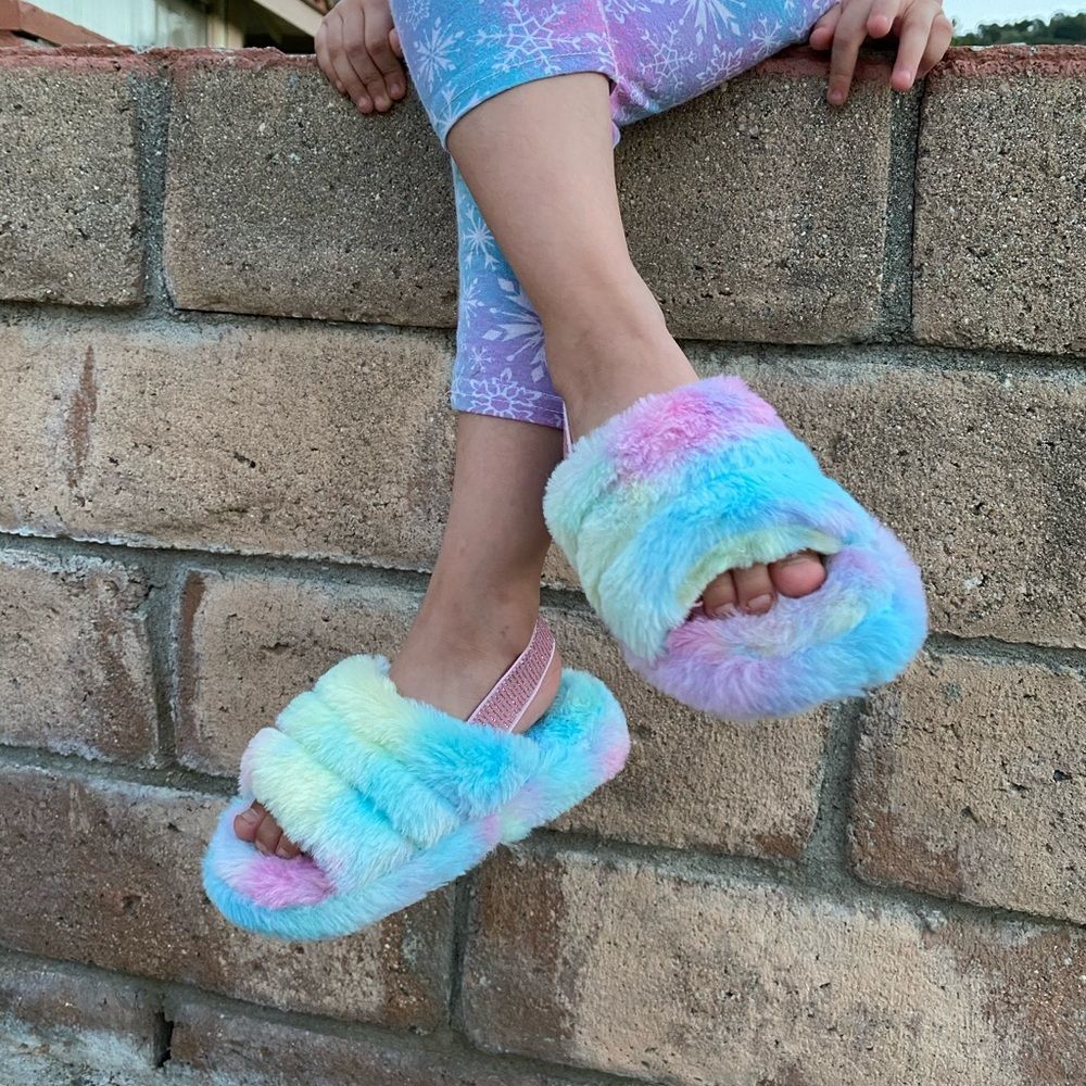 TYE DYE LITTLE GIRL SLING BACK SLIPPER - Picture 4 of 6